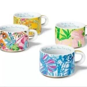 Lilly Pulitzer x Target Anniversary Set of 4 Porcelain Stacking Cups & Stand